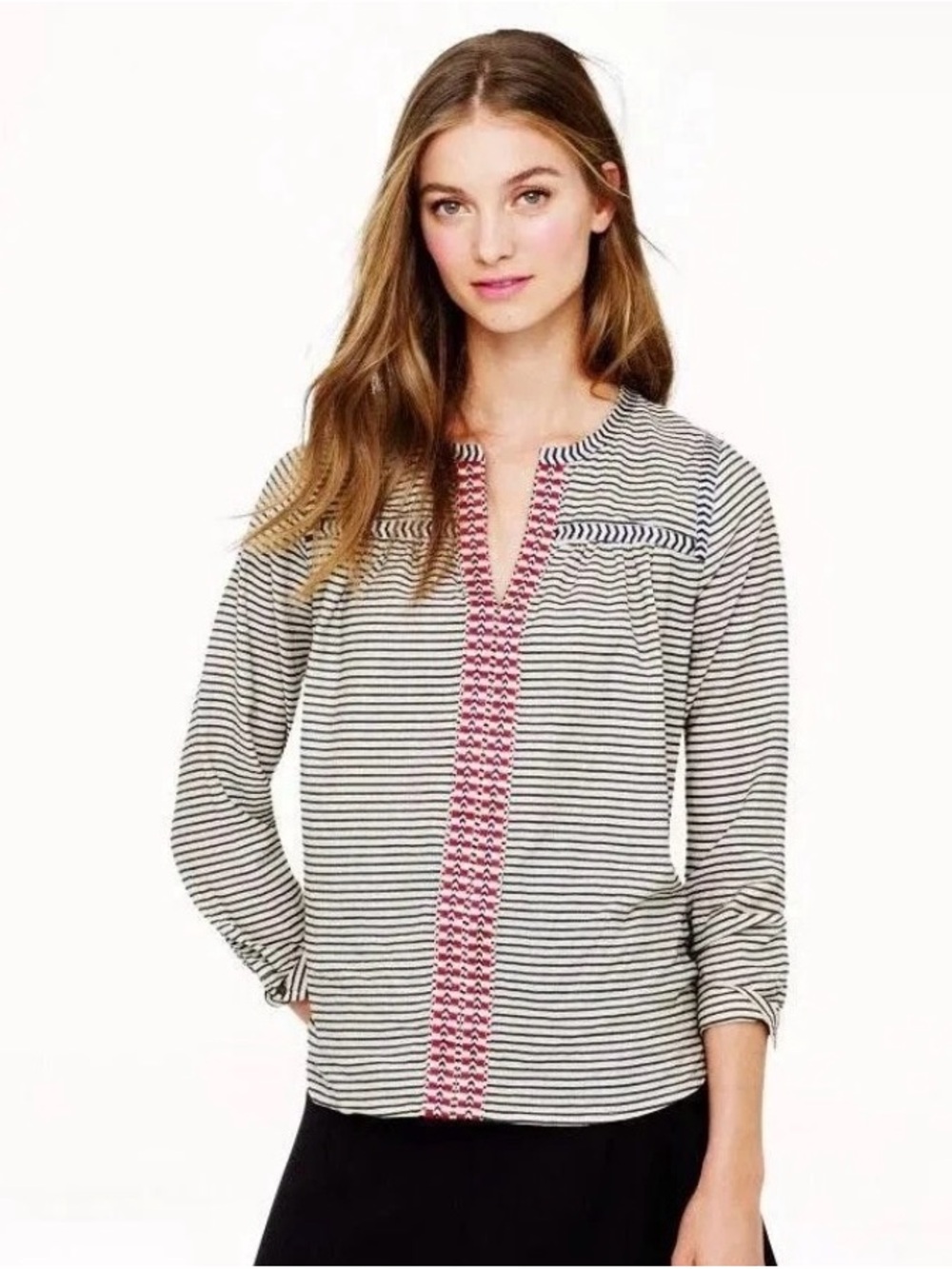 J. Crew BNlack and White Striped Top